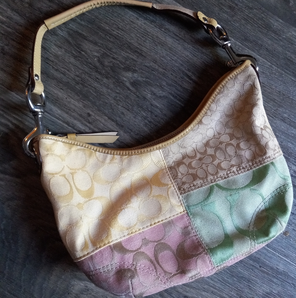 🌈Coach Pastel Patchwork Handbag